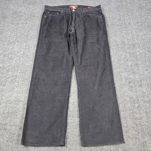 Lucky Brand 361 Vintage‎ Straight Corduroy Pants Mens 36x30 Black Skater Preppy